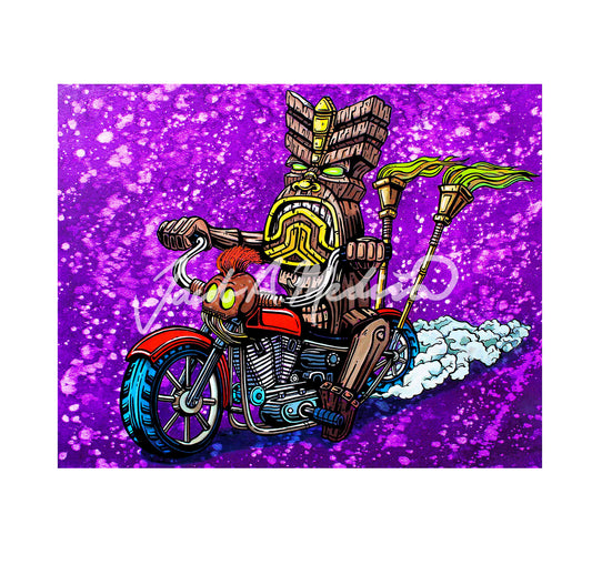 Biker Tiki Art